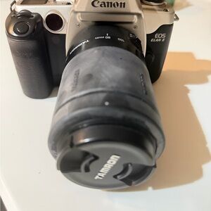 Canon EOS Elan II Camera with Black and Gray Finish